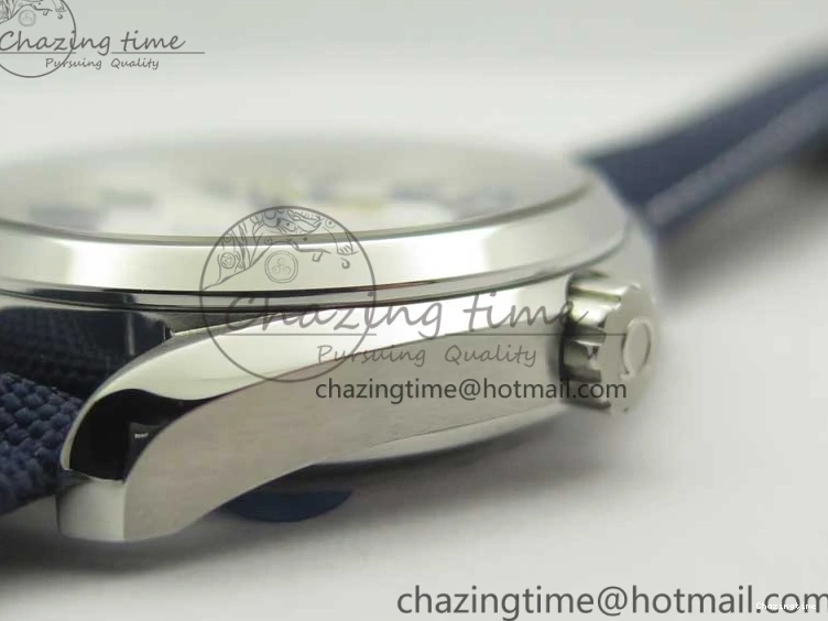 0220 EasyCare Aqua Terra Master Ryder Cup Edition VSF 1:1 Best Edition White Textured Dial on Blue Nylon Strap A8500 Super Clone 8016